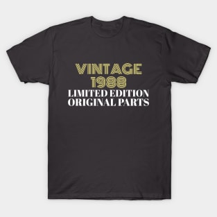 Vintage 1988 Limited Edition Original Parts T-Shirt